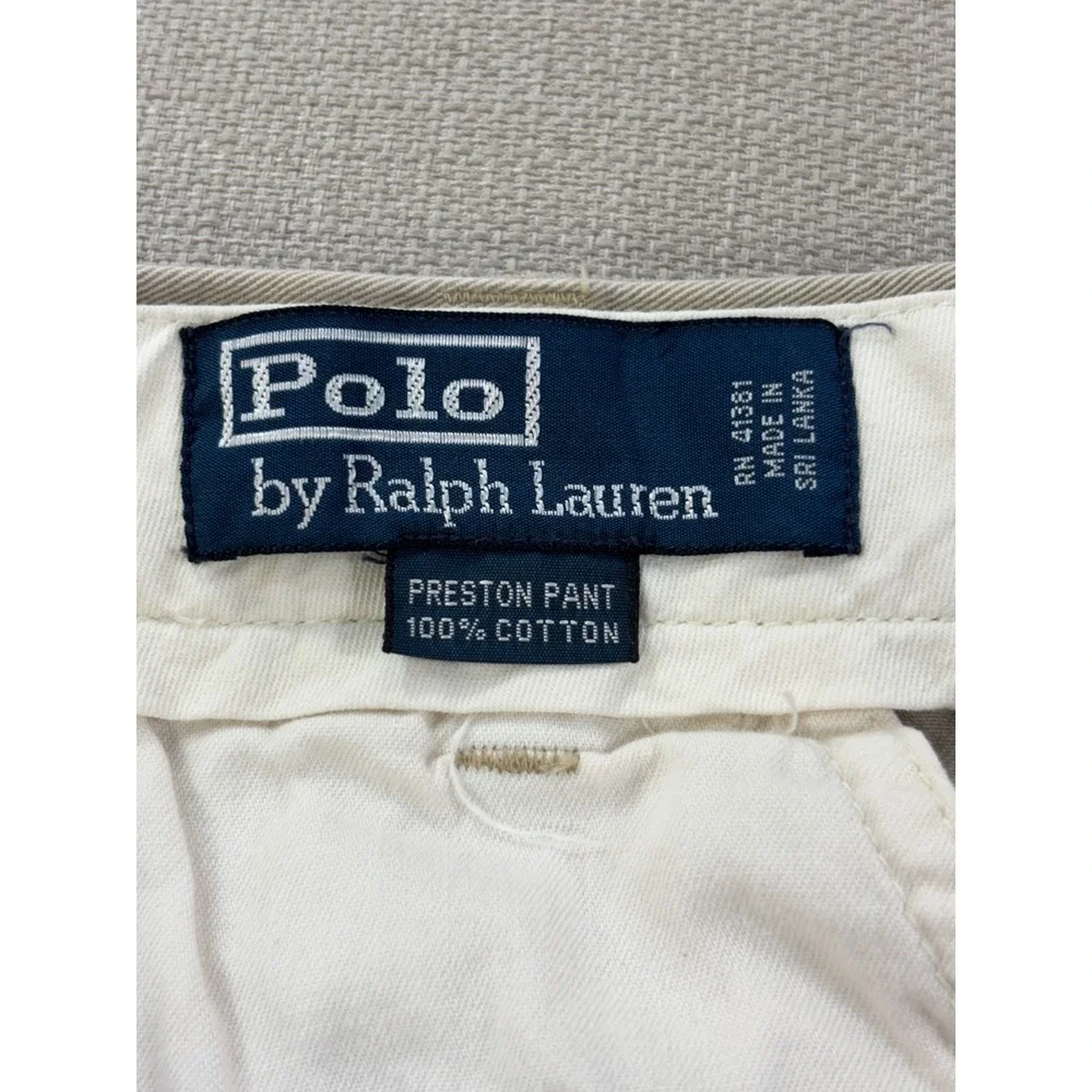 Polo Ralph Lauren Preston Pant Khaki Flat Front Chino Pants Size 35/30